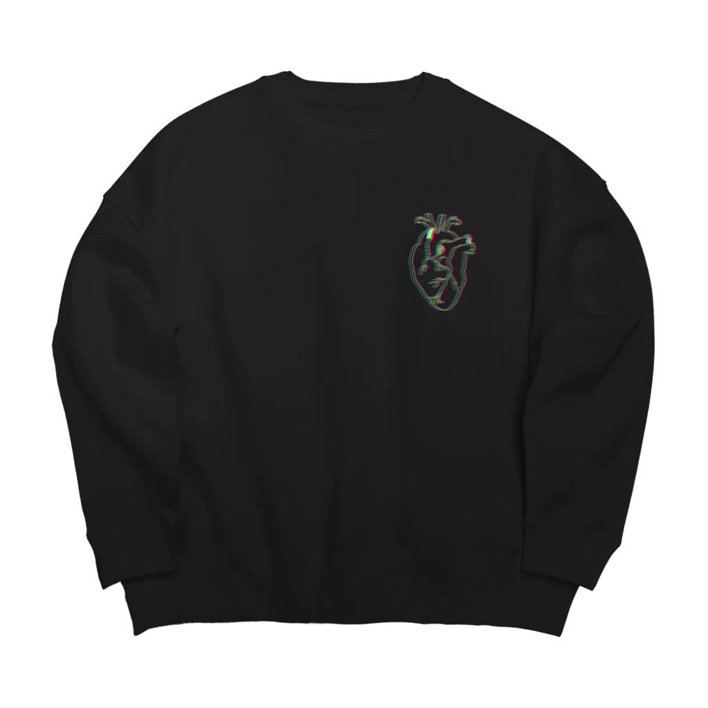 がつの派手な心臓 Big Crew Neck Sweatshirt