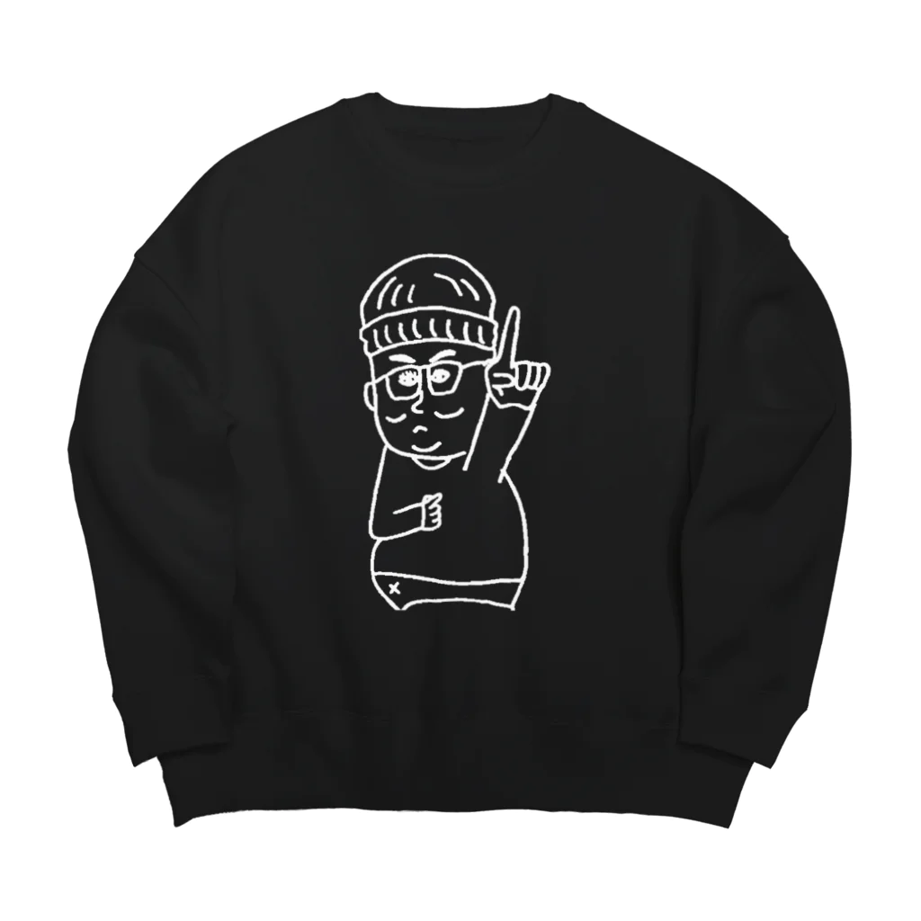 なおごろう屋のランニングマン Big Crew Neck Sweatshirt