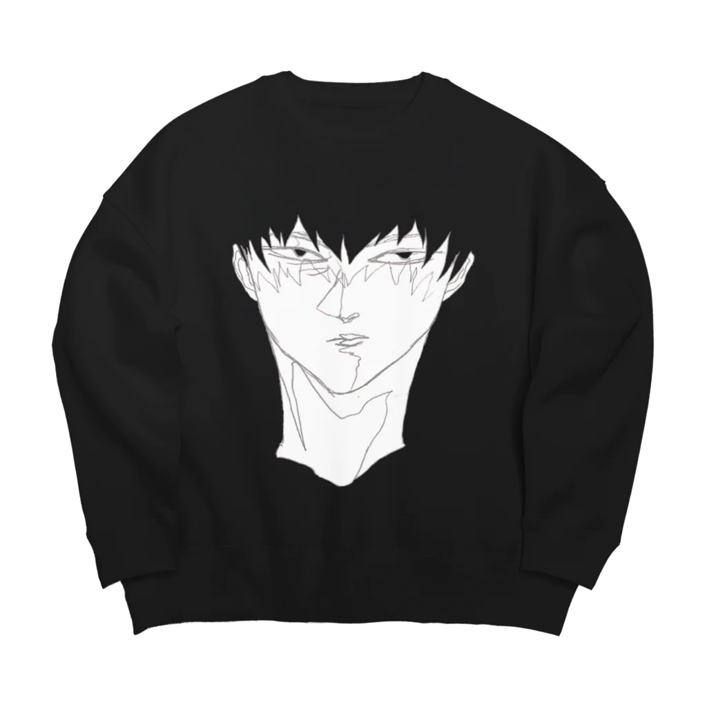 肩幅和尚の肩のうたがい Big Crew Neck Sweatshirt