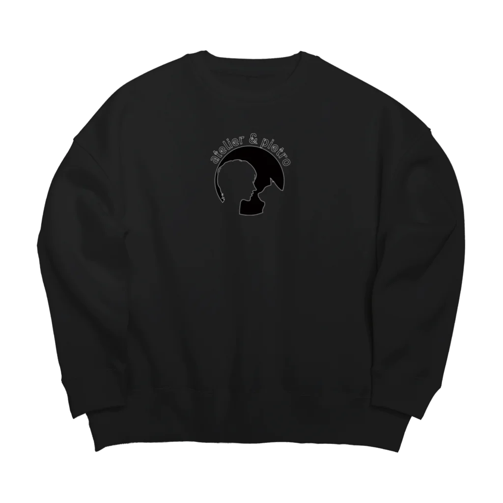 あとぺと🗣🐈atopetoのoshima Black Big Crew Neck Sweatshirt