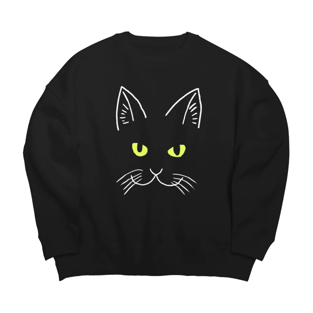 渡邊野乃香のお店の黒猫ジジ　全面 Big Crew Neck Sweatshirt