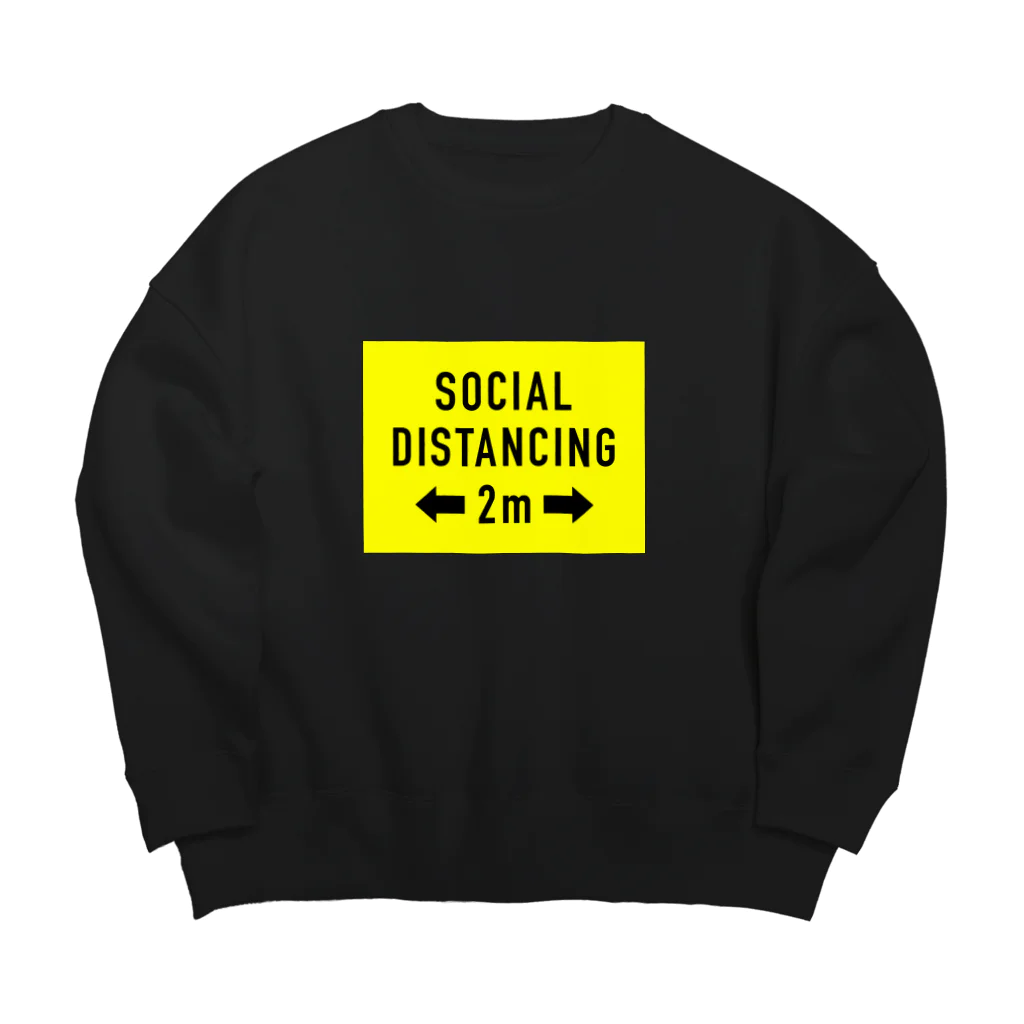 2mの SOCIAL  DISTANCING Big Crew Neck Sweatshirt