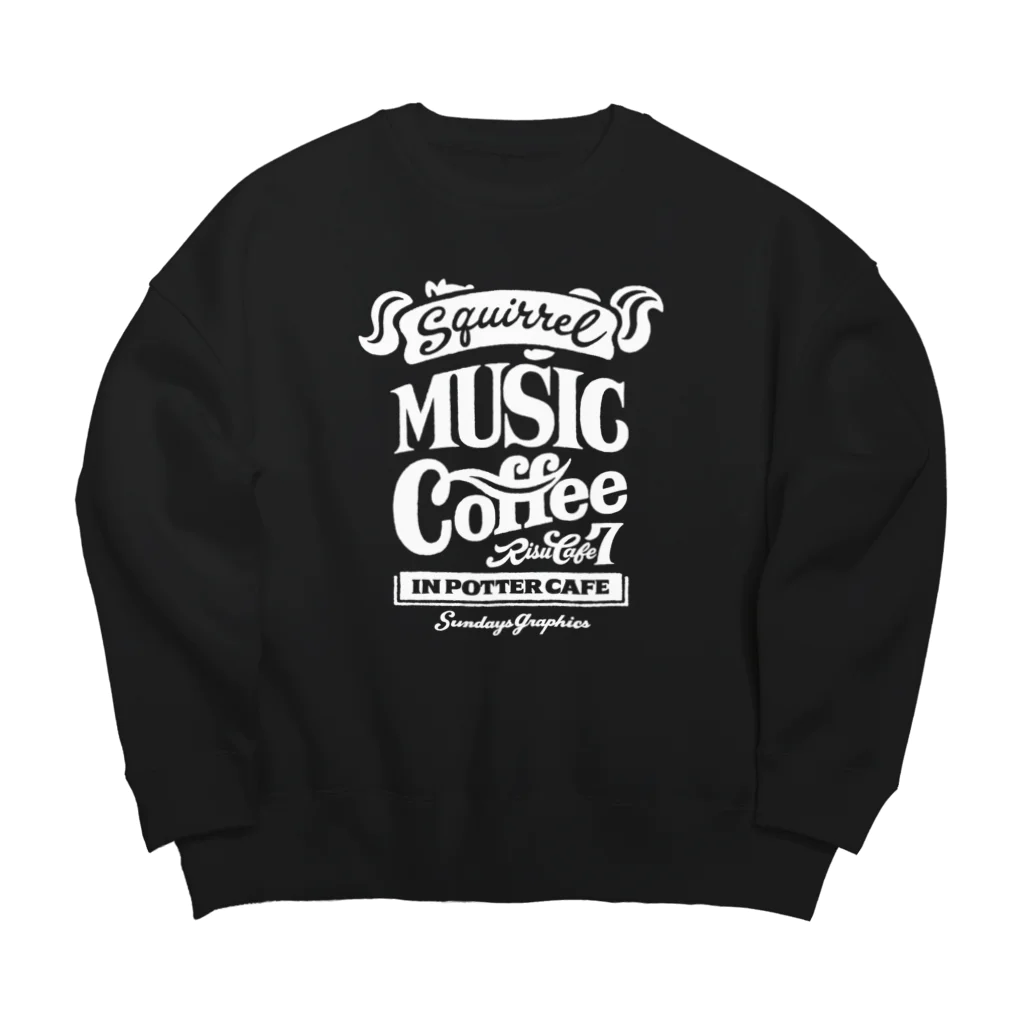 SUNDAYS GRAPHICSのりすカフェ2017(白ロゴ) Big Crew Neck Sweatshirt