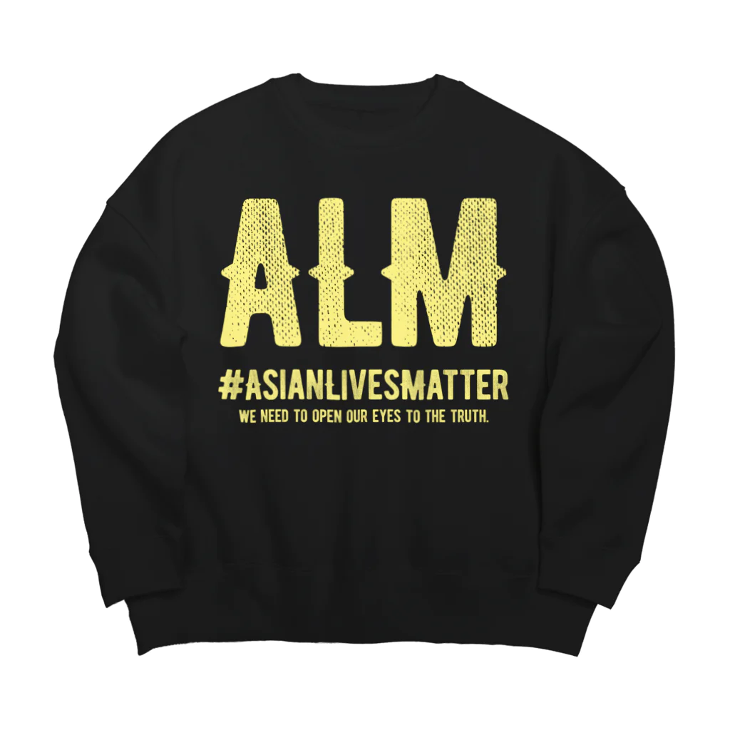 SANKAKU DESIGN STOREのAsian Lives Matter。 黄 Big Crew Neck Sweatshirt