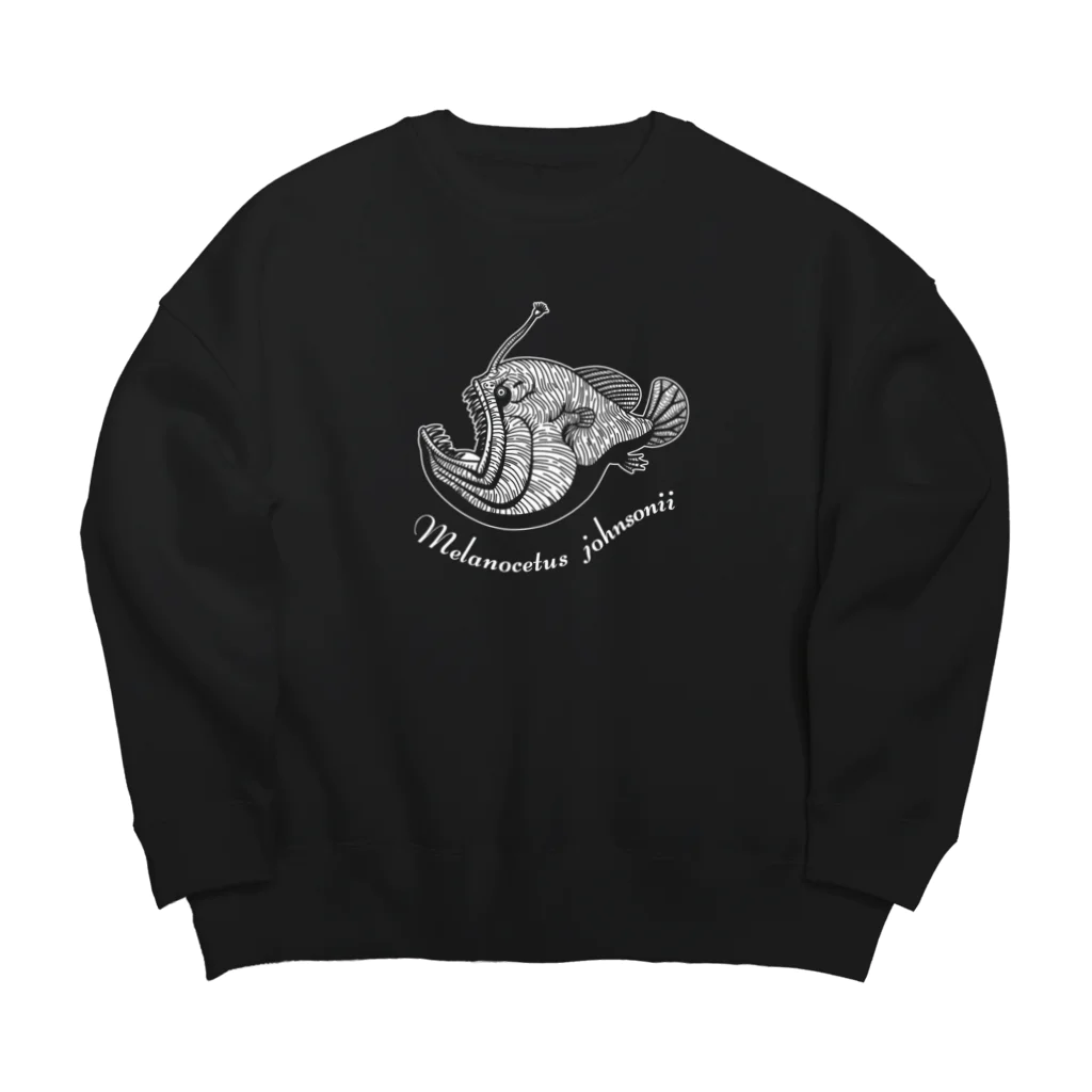 llotollのペリカンアンコウ白 Big Crew Neck Sweatshirt