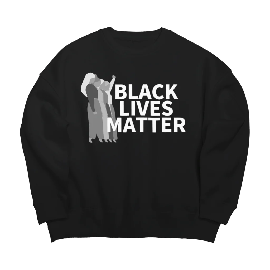 RIRI_designのBLACK LIVES MATTER（ブラック・ライブス・マター）walking2 ビッグシルエットスウェット