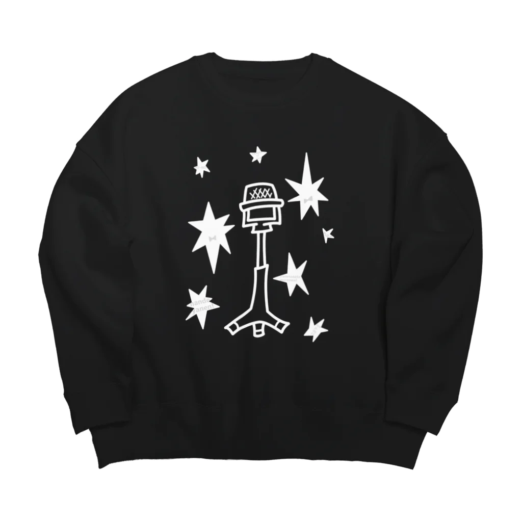 cosmicatiromの漫才マイク 白 Big Crew Neck Sweatshirt