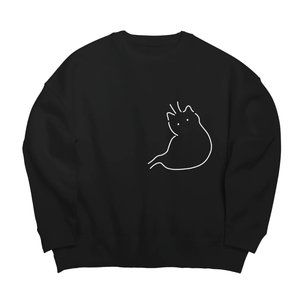 ねこやにわとりやの胃がニャンコ(白線) Big Crew Neck Sweatshirt