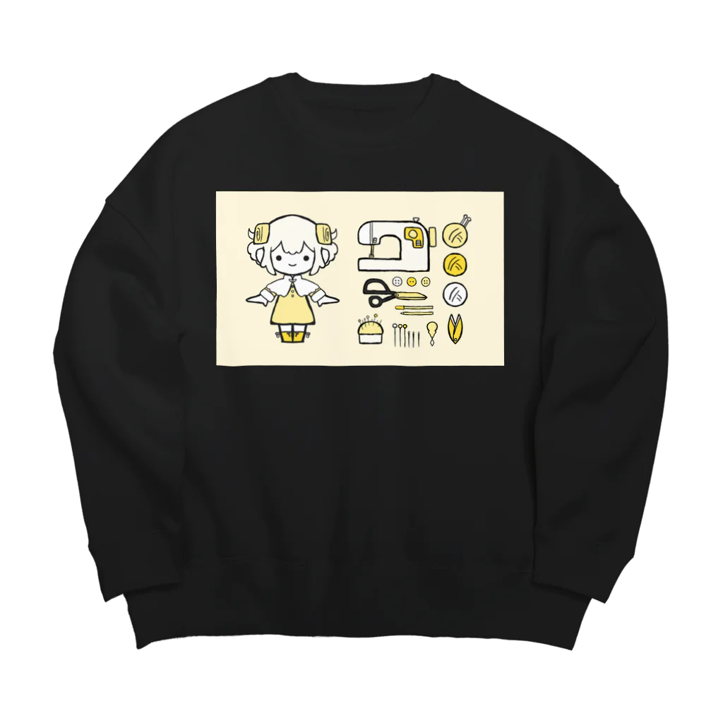 遣隋使さんのえとっこちゃん（未） Big Crew Neck Sweatshirt