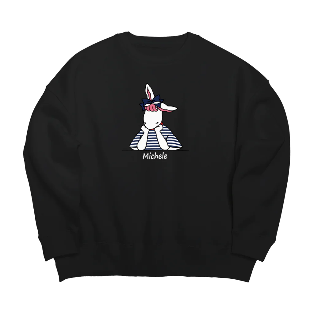 BonBonの考えごとをするミシェル Big Crew Neck Sweatshirt