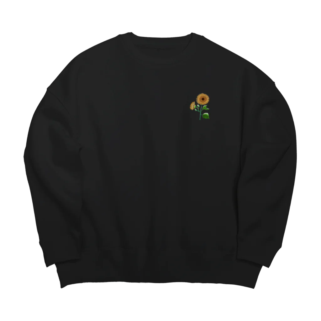 Ricotta_のヒマワリ🌻 Big Crew Neck Sweatshirt