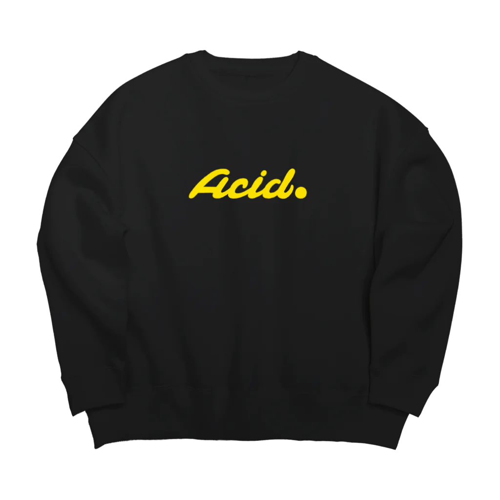 森の部屋のAcid ☺ Yellow Big Crew Neck Sweatshirt