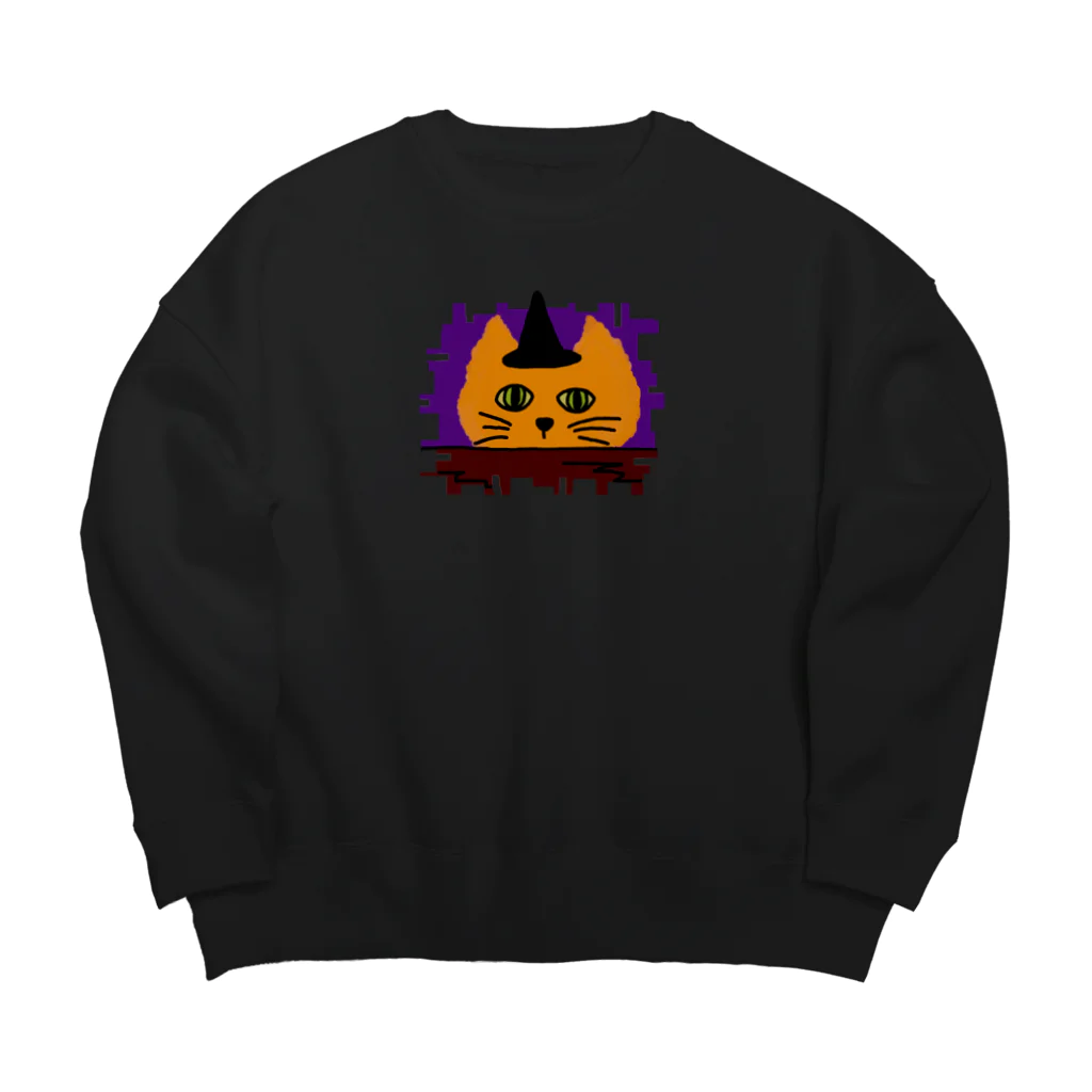 気ままに創作　よろず堂のハロウィンねこ Big Crew Neck Sweatshirt