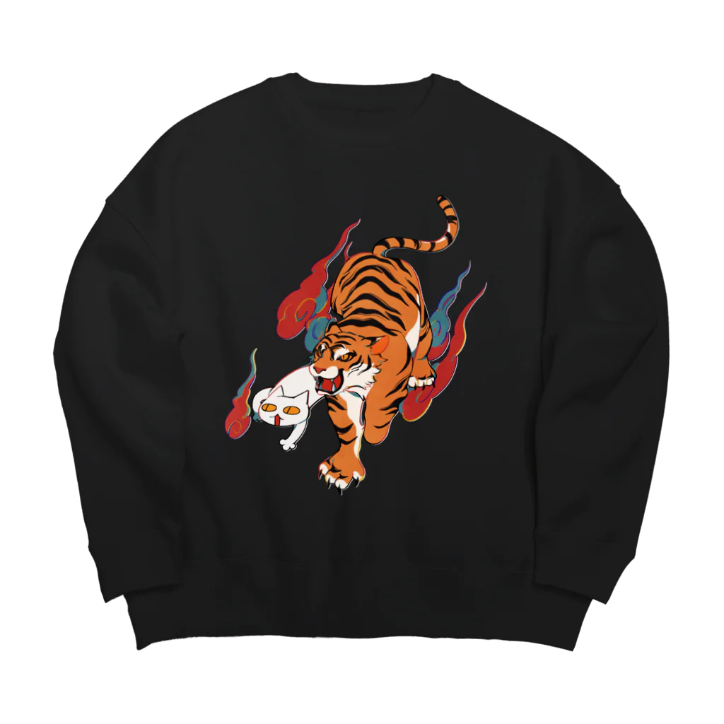 たぶんのwithトラ Big Crew Neck Sweatshirt