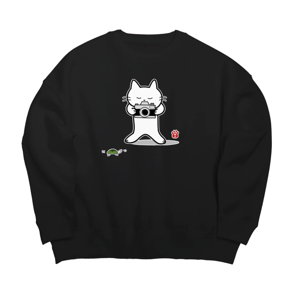 satoharuのカメラで亀を撮る猫山さん Big Crew Neck Sweatshirt