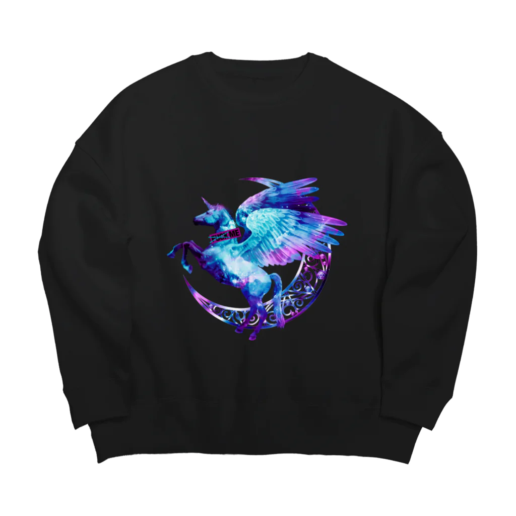 めだまやきファクトリーのビッグスウェット(MOON_BK) Big Crew Neck Sweatshirt