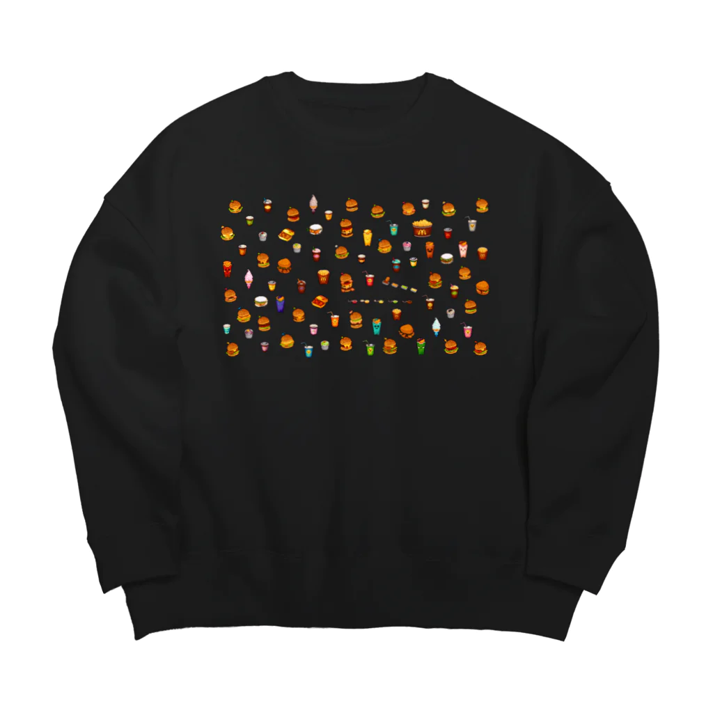 どっと屋のFast food menu Big Crew Neck Sweatshirt