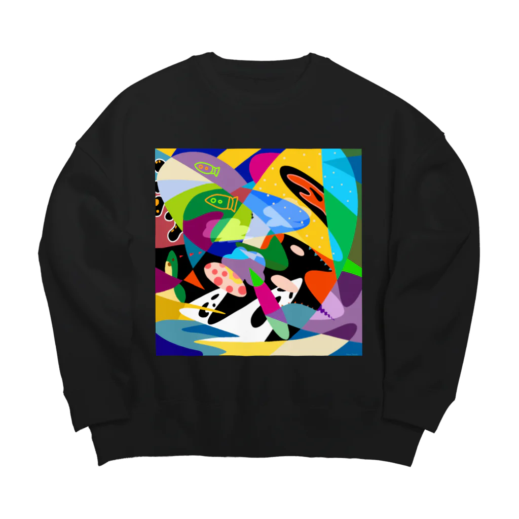 シマモリ タカコのパフパフパニック Big Crew Neck Sweatshirt