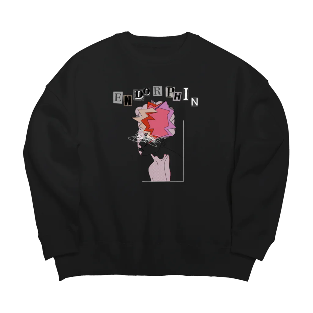 はぴふらの脳内麻薬！！（イラスト） Big Crew Neck Sweatshirt