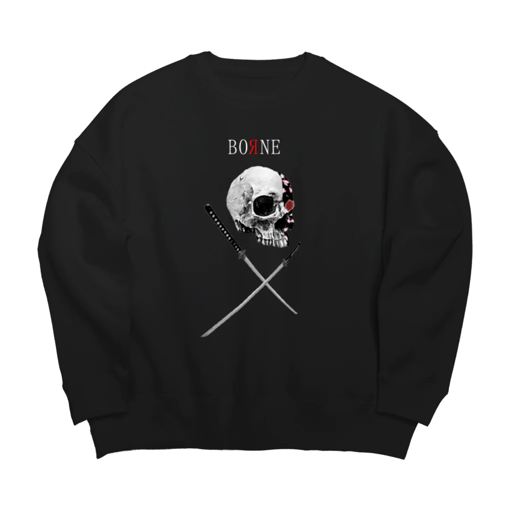 boЯne shop+warunori addiction のCROSS BONE  Big Crew Neck Sweatshirt
