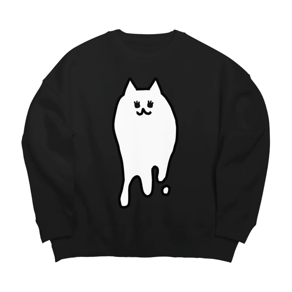 カナノシのネコ溶け Big Crew Neck Sweatshirt