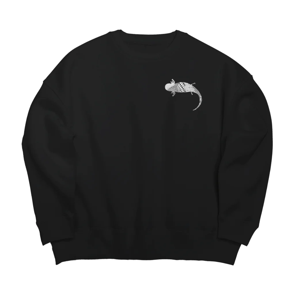 新谷べにのウーパールーパー白＋ Big Crew Neck Sweatshirt