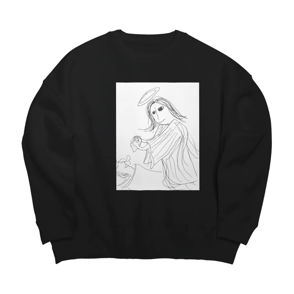 時計(&friends)の鼻天使 Big Crew Neck Sweatshirt