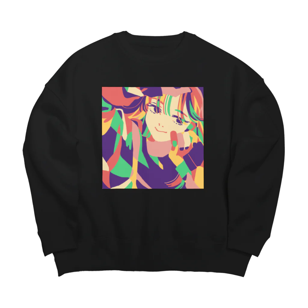 ORITANOSHOPのポップなきけん Big Crew Neck Sweatshirt