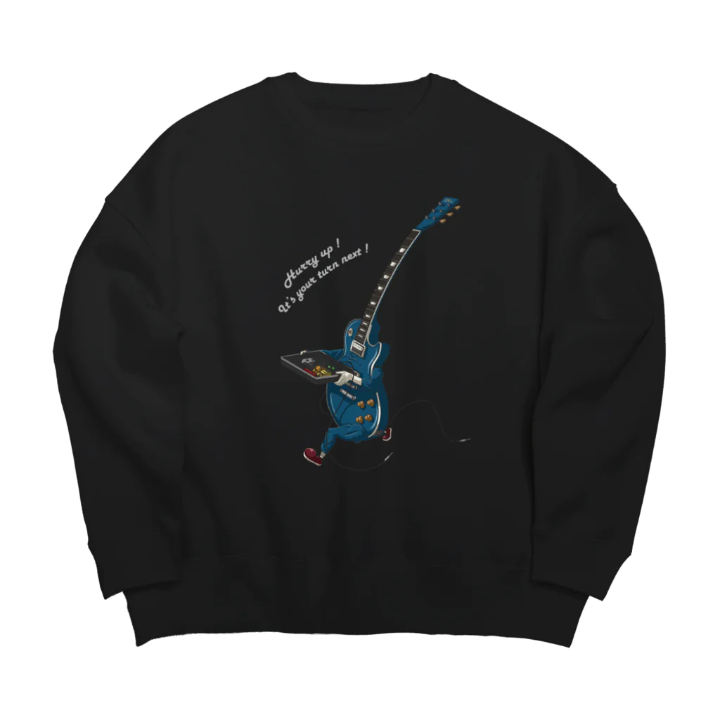 Tohma.m. のRunning Guiter (white ver.) Big Crew Neck Sweatshirt