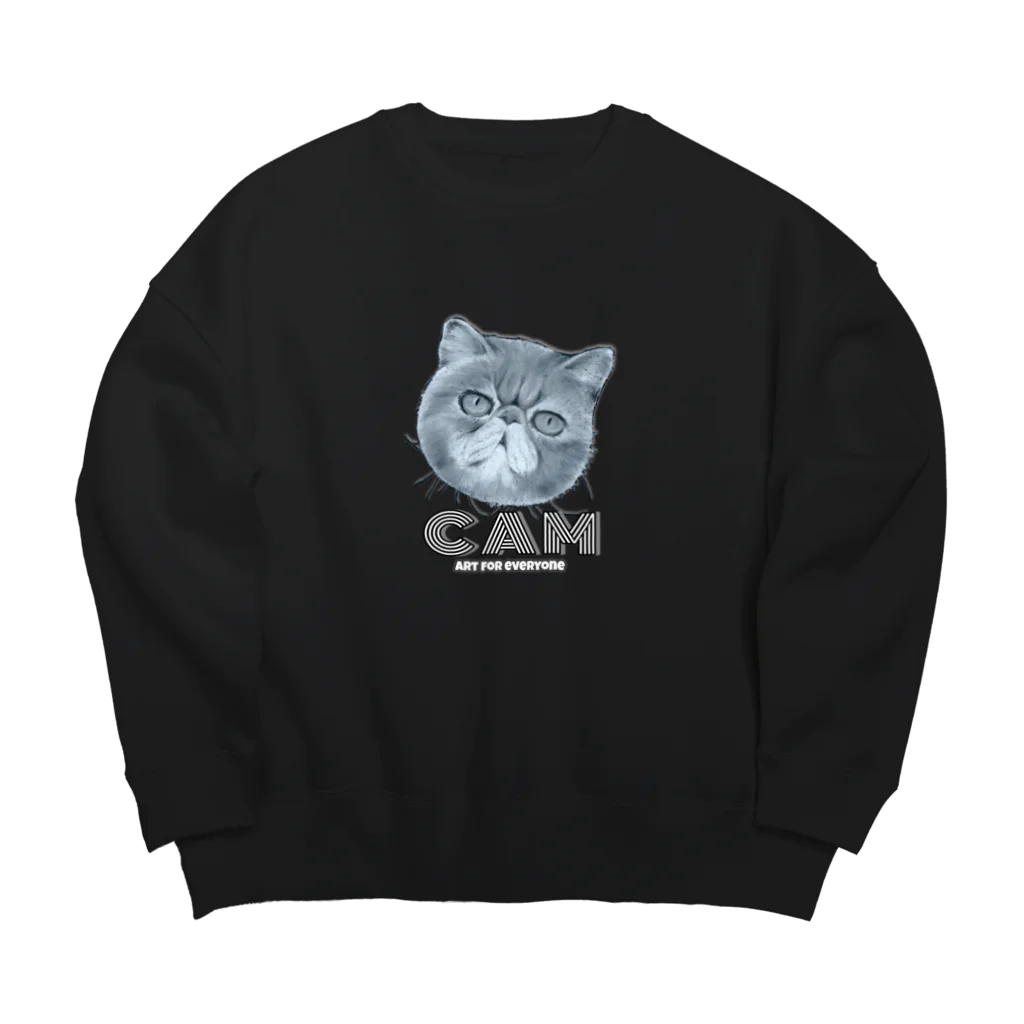 アトリエ チョークアートmili のチョークアート ネコさんA Big Crew Neck Sweatshirt