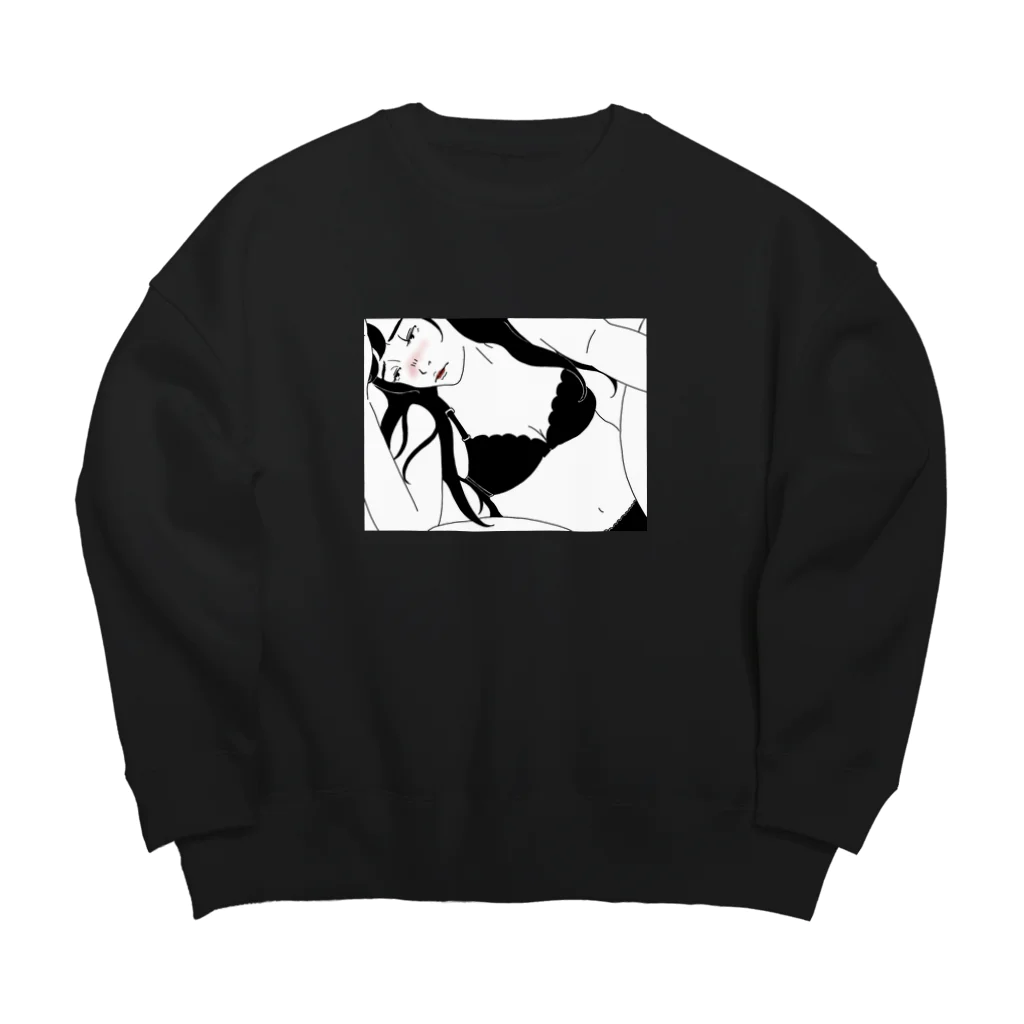 坂本龍馬のこっち向いてよ Big Crew Neck Sweatshirt