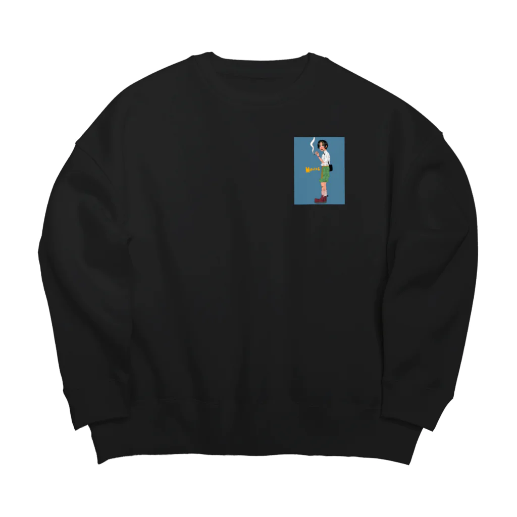 ｻﾒの朝のあの子。 Big Crew Neck Sweatshirt