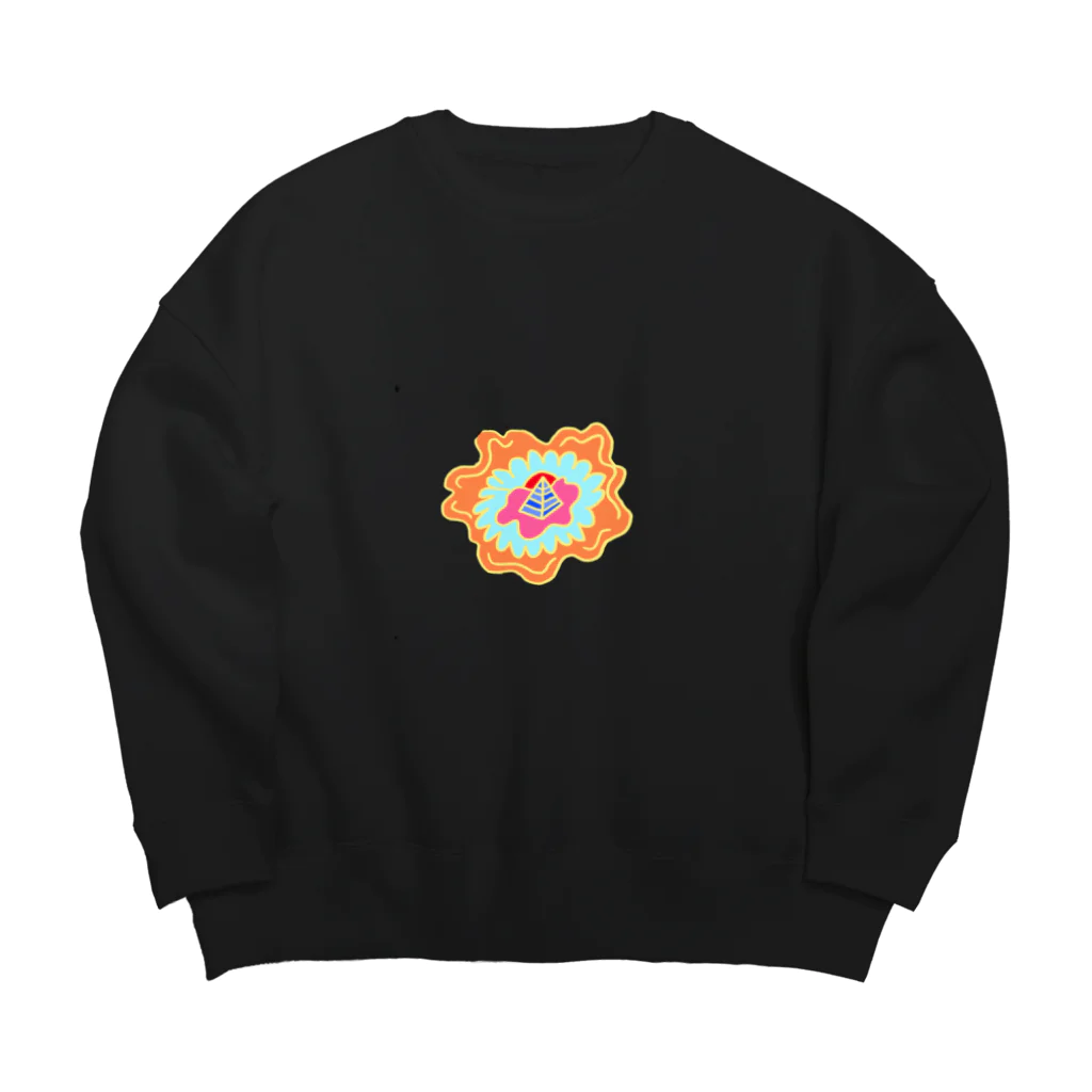 RnR デザイン場のPyramid Flower  Big Crew Neck Sweatshirt