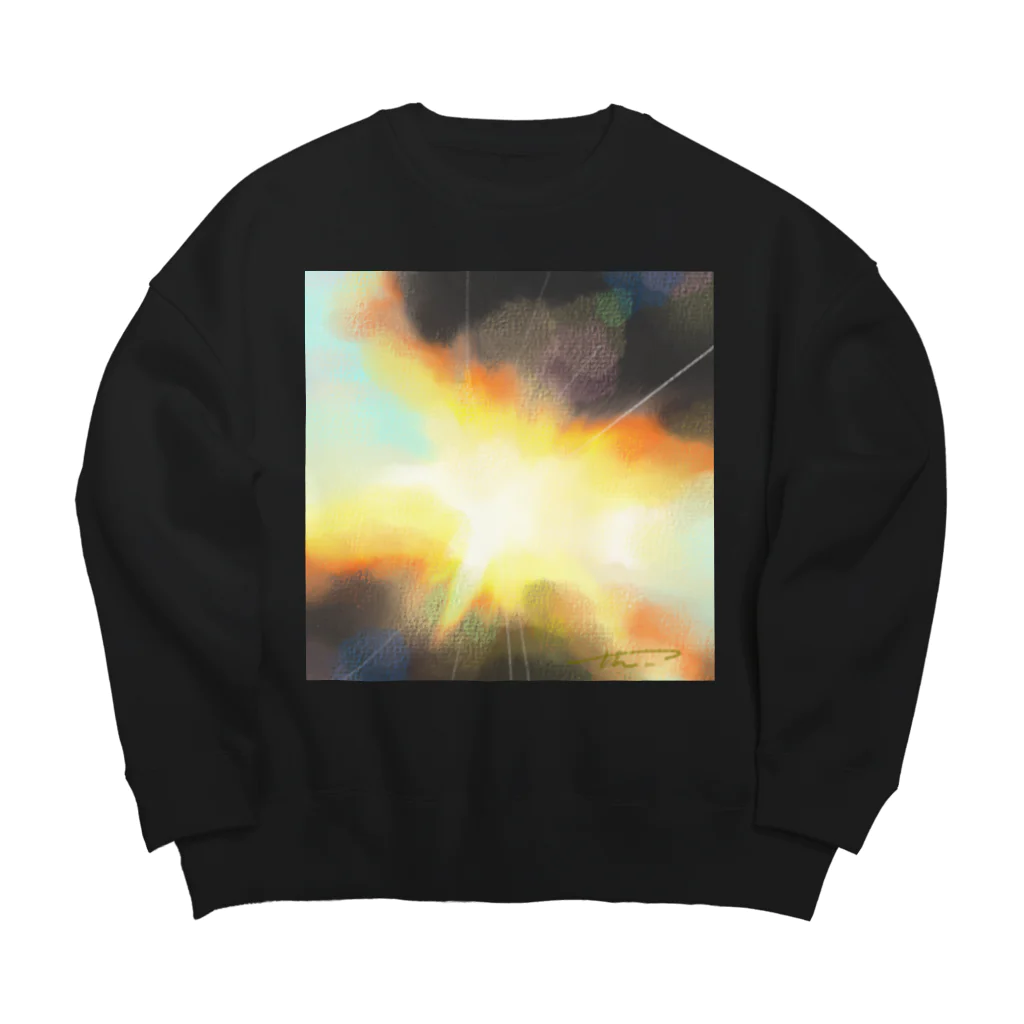 Hani what?の現代アート　LIGHT Big Crew Neck Sweatshirt