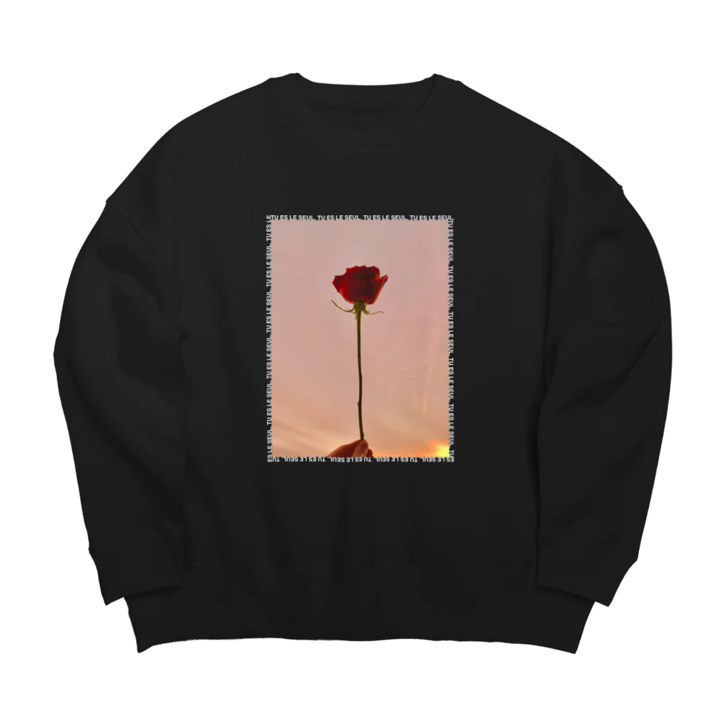 ヨシトノモウチのローズプリントT/A Big Crew Neck Sweatshirt