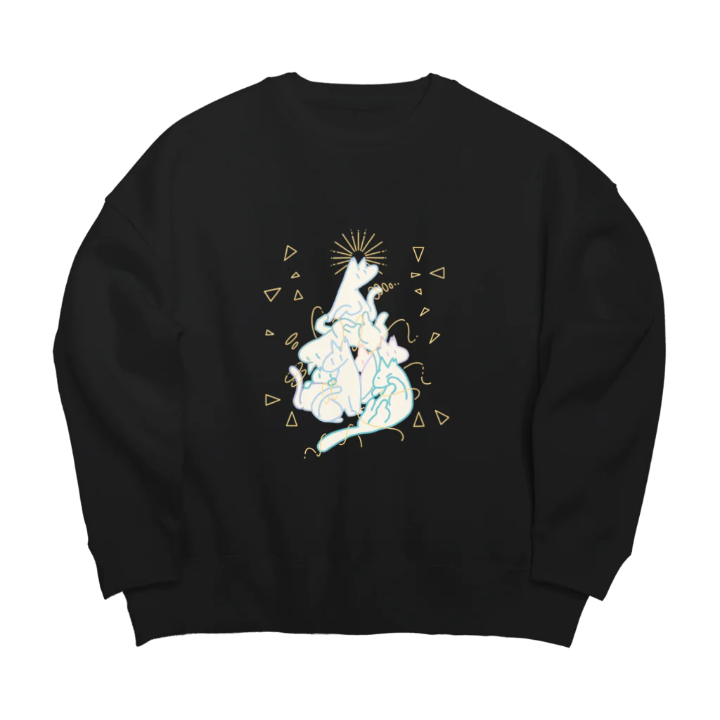 マズルノマのneko tower Big Crew Neck Sweatshirt