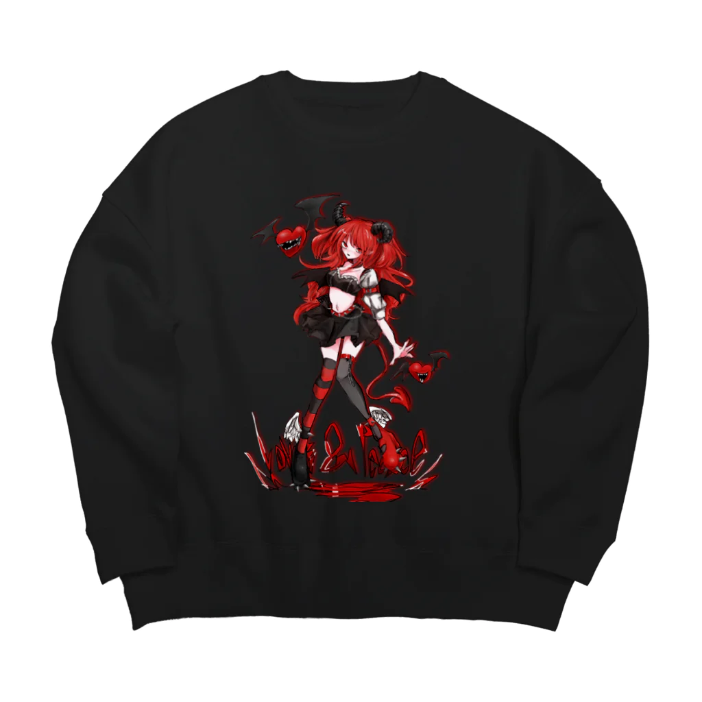 Aνruneの悪魔メノン Big Crew Neck Sweatshirt