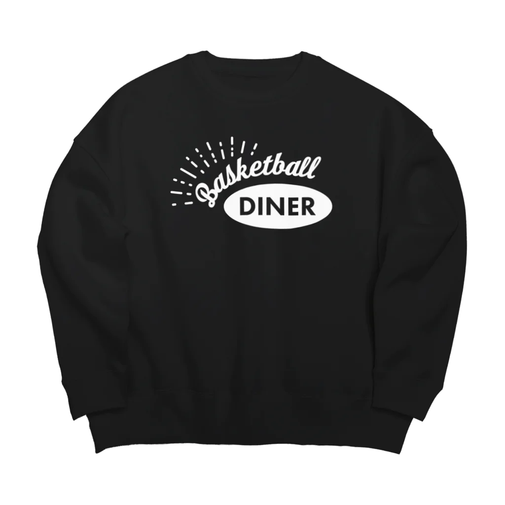 Basketball DinerのBasketball Diner ロゴ白 Big Crew Neck Sweatshirt