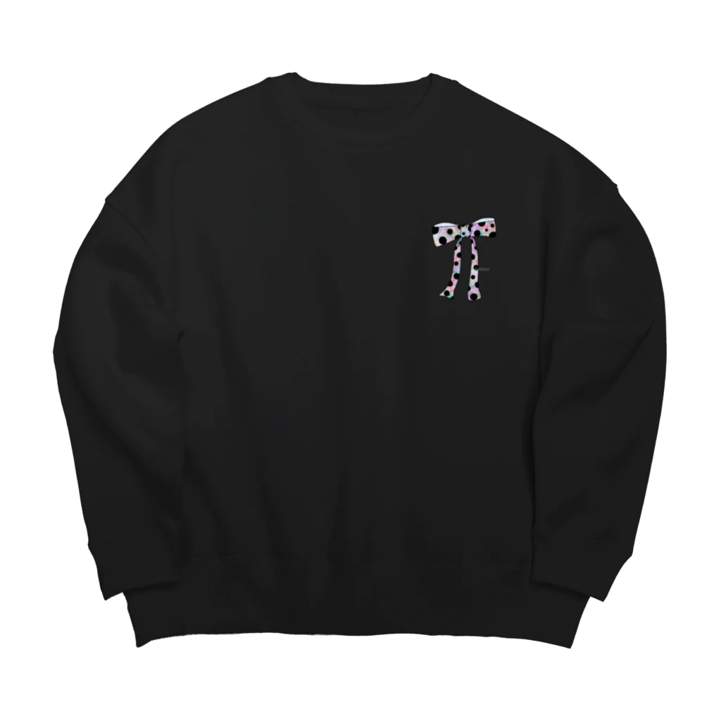 Yume zukin の🎀ゆめいろリボン🎀 Big Crew Neck Sweatshirt