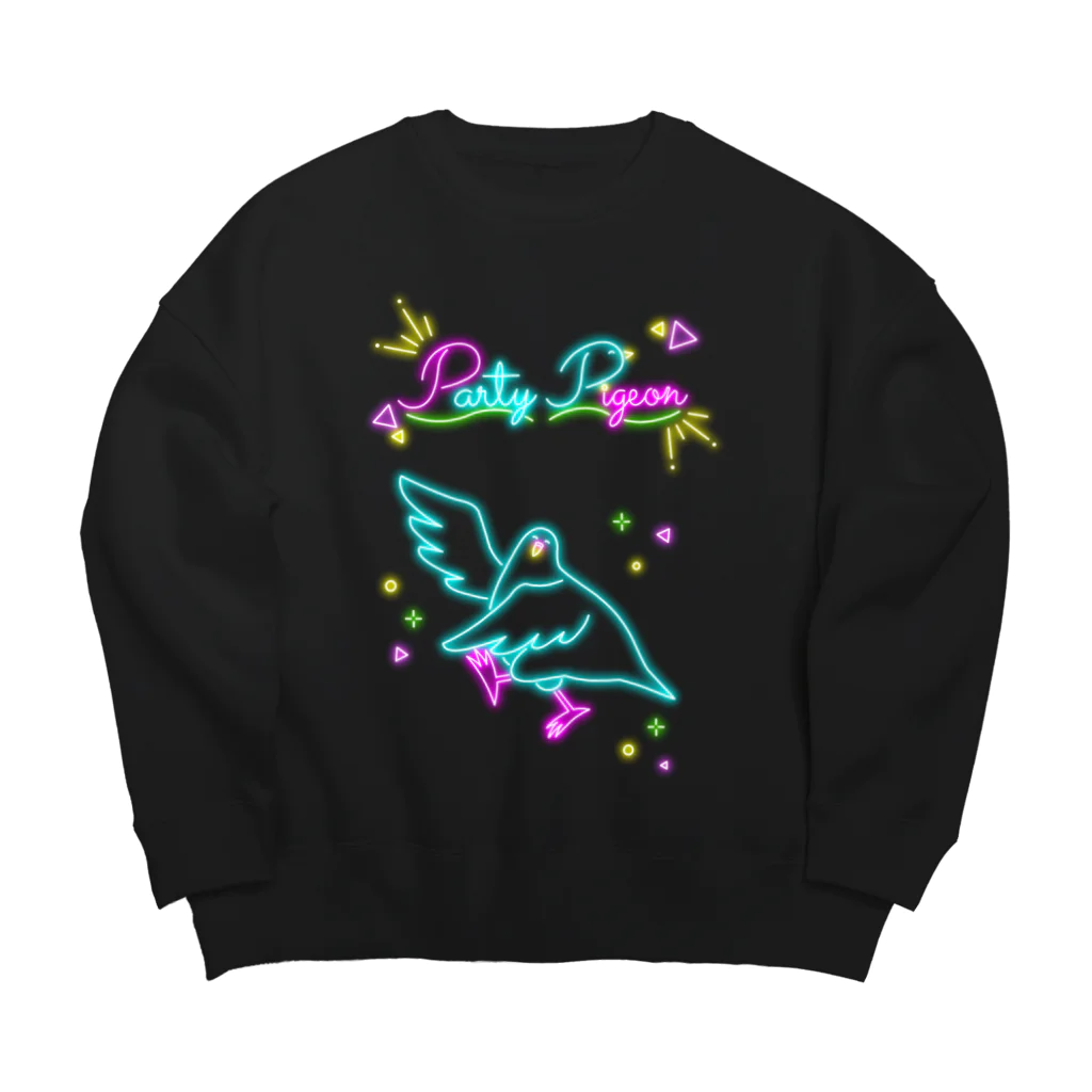 ODAYAKAの穏和な鳩 パリピネオン Big Crew Neck Sweatshirt