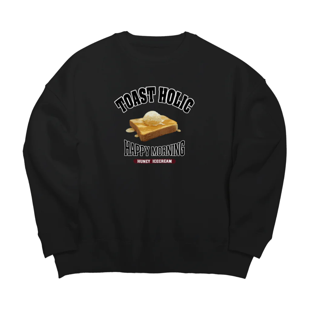 メシテロタイプ（飯テロTシャツブランド）のハニーアイス（アレンジトースト ビンテージ風） Big Crew Neck Sweatshirt