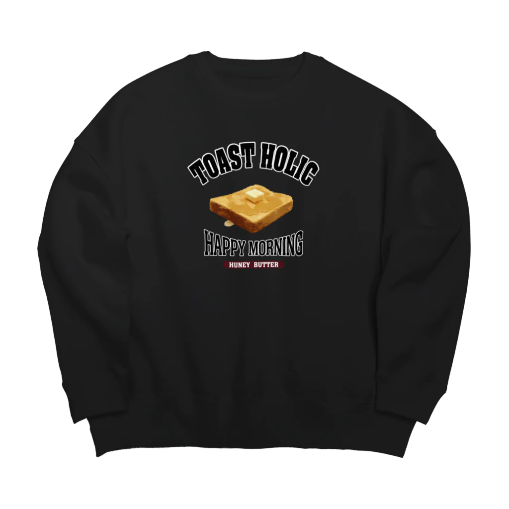 メシテロタイプ（飯テロTシャツブランド）のハニーバター（アレンジトースト ビンテージ風） Big Crew Neck Sweatshirt