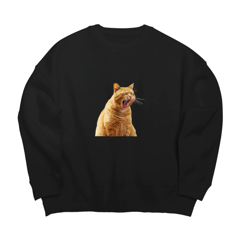 umameshiのあくびネコ / yawning cat Big Crew Neck Sweatshirt