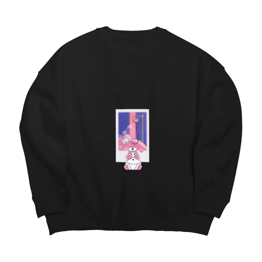 CHUUのねこ患者とナース Big Crew Neck Sweatshirt