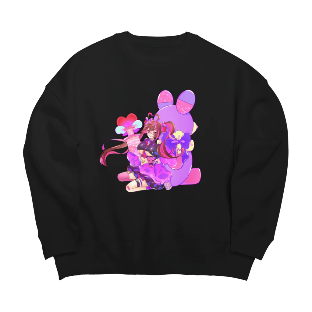 Rimε・●・зstoreのやみかわぷりんちゃん Big Crew Neck Sweatshirt