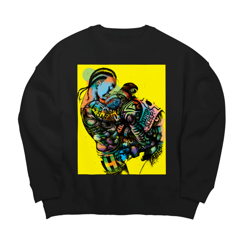 月が輝くこんな夜にの膝 Big Crew Neck Sweatshirt