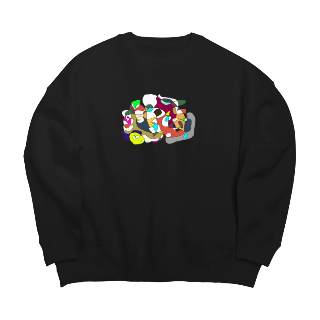 リラックス金魚のわたしのあたまのなかのうみ2 Big Crew Neck Sweatshirt