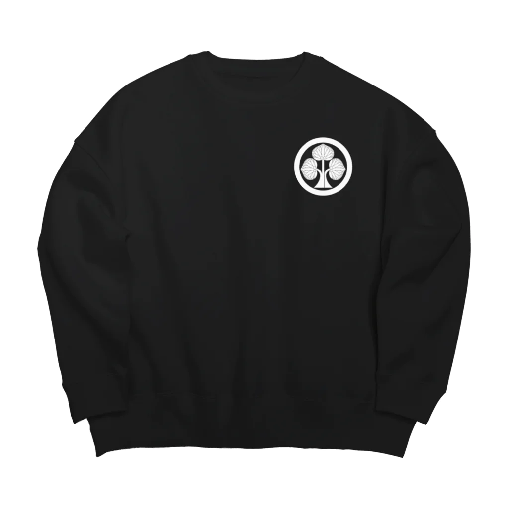 戦国神社 -戦国グッズ専門店-の本多忠勝/徳川四天王/本多立ち葵/ホワイト Big Crew Neck Sweatshirt