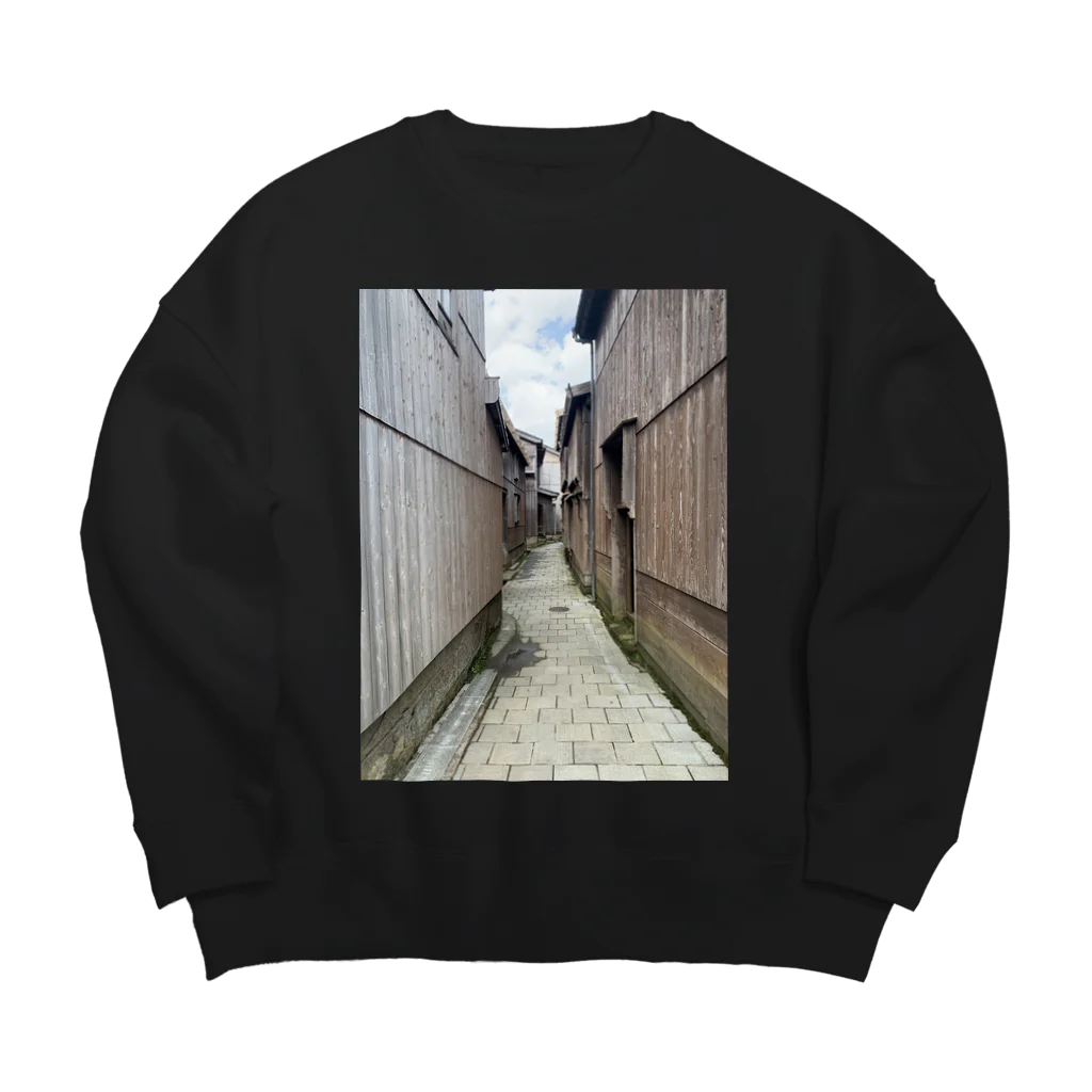 ねこまくらの佐渡島・宿根木 Big Crew Neck Sweatshirt