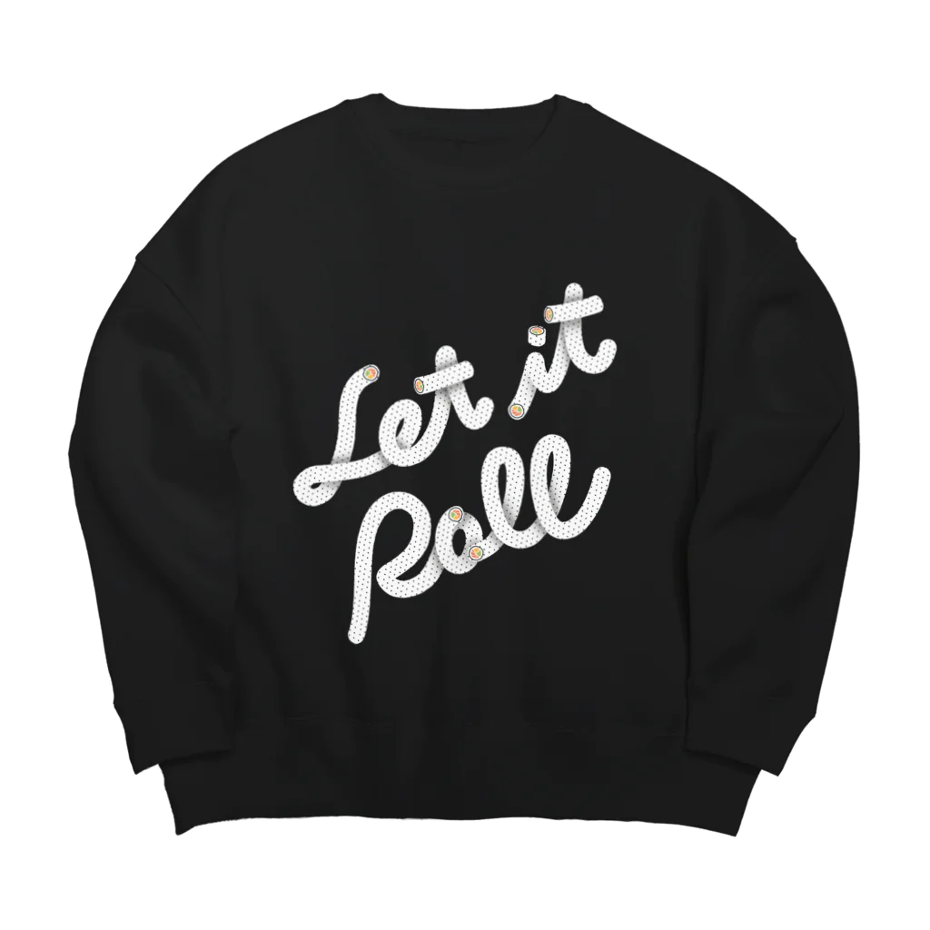 9bdesignのLet it Roll 巻寿司（裏巻き） Big Crew Neck Sweatshirt